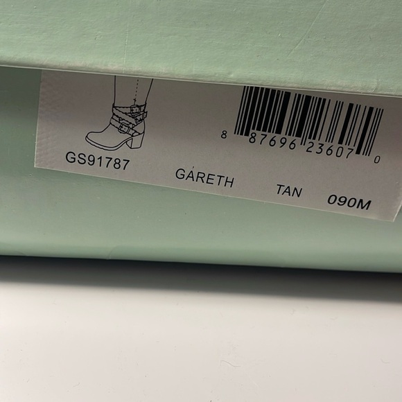 MIA Gareth Strappy Moto Slip-On Block Heel Boots Size 9 Faux Leather NIB - Picture 14 of 14